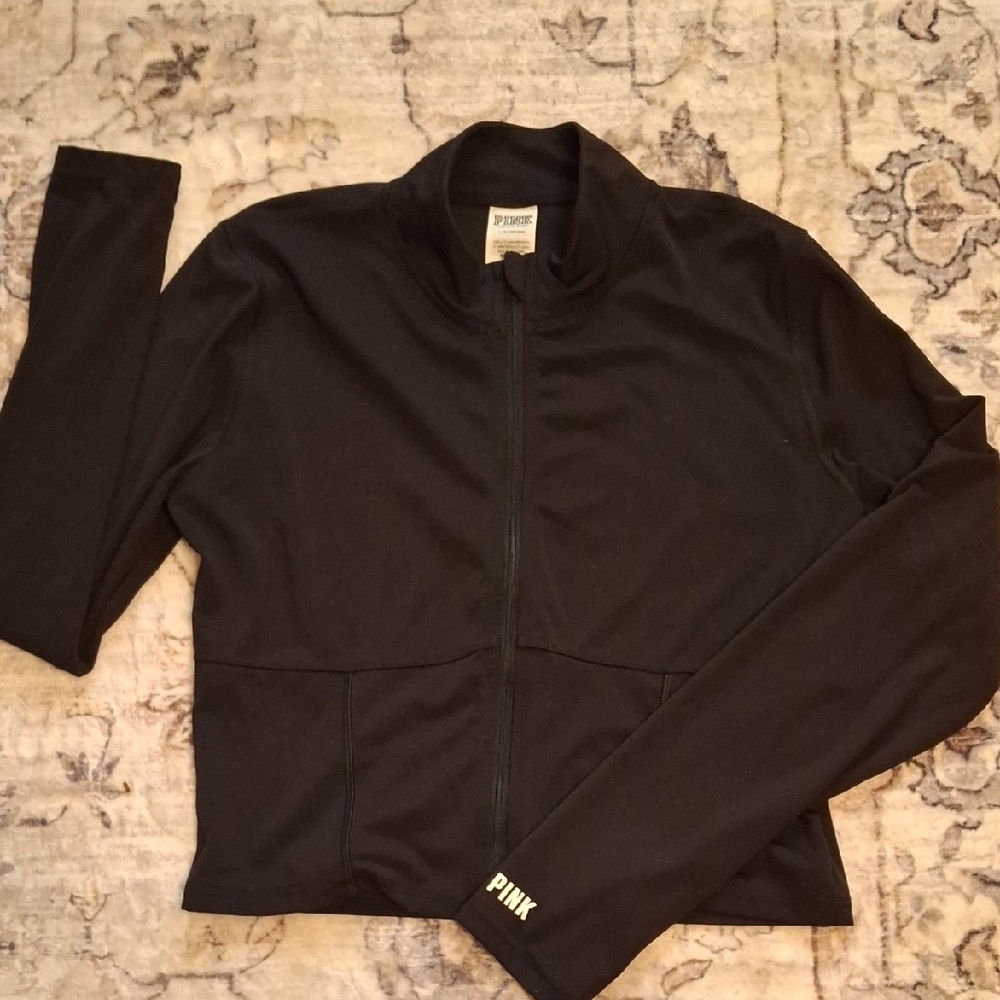 PINK Victoria's Secret Women's Black Bomber Jacket